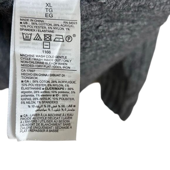 Old Navy Slouchy Cozy Boat Neck Knit Pullover Sweater Charcoal Gray Size XL - Picture 7 of 8